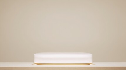 Minimalist communication device with a sleek design and polished surface on a neutral backdrop.