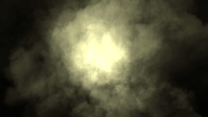 Ethereal wisps of luminous smoke swirl dramatically against a dark, mysterious backdrop.