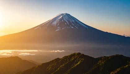 雄大な富士山の風景写真