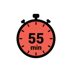 min 55 time icon vector design illustration background