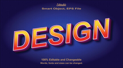 Design Text Effect  Creative, Modern and  Professional Typography Style.