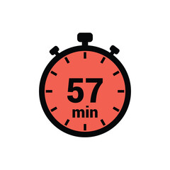 min 57 time icon vector design illustration background