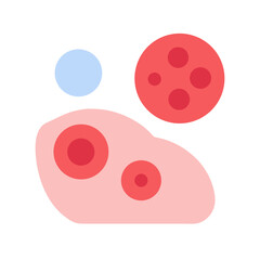 Abstract planets and organic shapes minimal flat design style