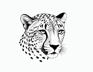 Cheetah Silhouette digital Art, Intricate Powerful and Ready for Print or Web, Sharp Details. Strong Identity. Timeless Design, Symbolize Strength, Courage, Logo, and Leadership © Majid