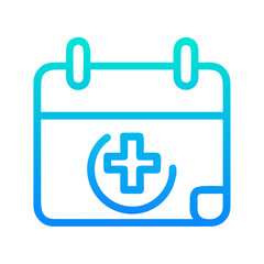 Medical appointment calendar illustration on black background graphic resource