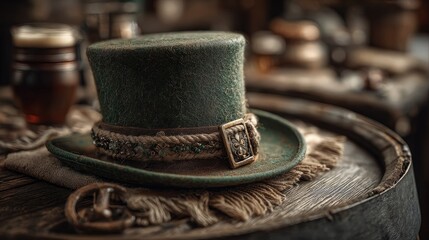 Green Hat and Barrel