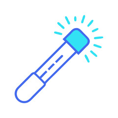 Illuminated magic wand concept on dark background illustration