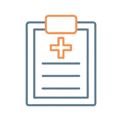 Medical chart icon illustration for healthcare and medical purposes