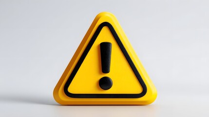 Yellow warning triangle with exclamation mark symbol