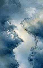Obraz premium Abstract Blue and White Cloud Formation
