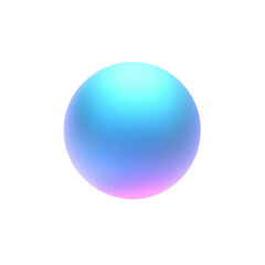 Abstract Pastel Sphere Gradient Blue, Pink, and Cyan Orb