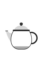 Obraz premium Elegant silver teapot with handle and spout, perfect for kitchen or cafe decor