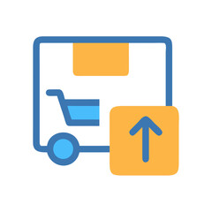 Online shopping order package delivery graphic icon concept
