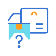 Icon illustration representing customer service and frequently asked questions