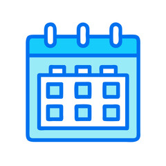 Clean calendar icon design in flat style illustration