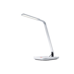 Modern White LED Desk Lamp with Adjustable Arm - Stylish Office Lighting