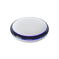 Futuristic Smart Device with Illuminated Ring - Wireless Charging Technology