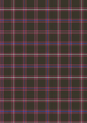 Plaid fabric pattern, blue, brown, cream, seamless for textiles, and for designing clothes, skirts or decorative fabrics. Vector illustration.