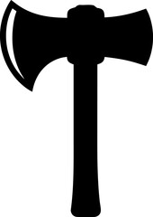 A Stone Hand Axe Clean Vector Silhouette Minimalist