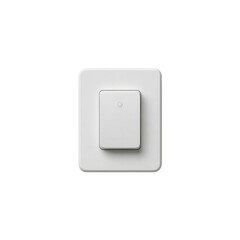 Modern White Light Switch on a Wall - Minimalist Design