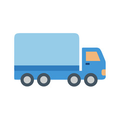 Delivery truck vector illustration with flat style, suitable for transportation and logistics