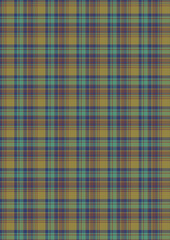 Plaid fabric pattern, blue, brown, cream, seamless for textiles, and for designing clothes, skirts or decorative fabrics. Vector illustration.