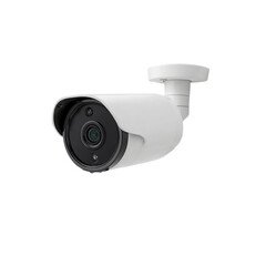 Modern White Security Camera with Black Lens - CCTV Surveillance Equipment