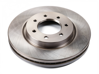 Automotive Brake Rotor with Ventilation Grooves and Bolt Holes disc metal isolated on a transparent background