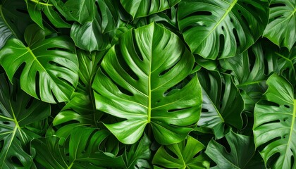 Obraz premium abstract green leaf texture, nature background, tropical leaves