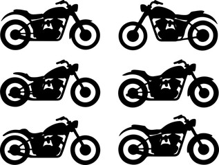 Fototapeta premium Classic & Custom Motorcycle Silhouettes