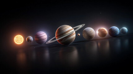Solar system planets lined up in stunning cosmic display