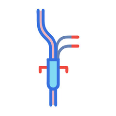 Stylized digital illustration showing abstract pipe system with branches