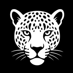 Leopard face silhouette