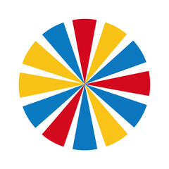 Colorful Geometric Pattern with Radiating Segments