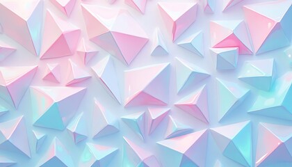 Obraz premium Geometric Shapes Pattern with Pastel Color Gradient Background