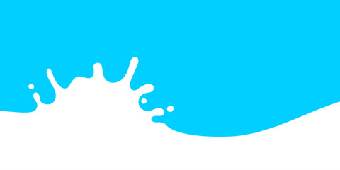 milk splash, milk simple shape for banner background, milk waves, milk splashes for advertising dairy products