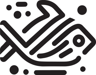 Obraz premium Black Minimalist Animals Silhouettes Icons