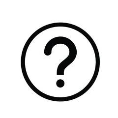 "Question Mark Icon – Circular Help Symbol Representing Inquiry, Support, Uncertainty, and Information Request – Flat Vector for UI/UX Design, Customer Service, Educational Tools, and Troubleshooting 
