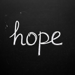 Chalkboard message of hope