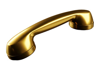 Vintage brass shower head isolated on transparent background