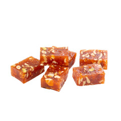 Cubes of Bombay Halwa on a Transparent PNG Background