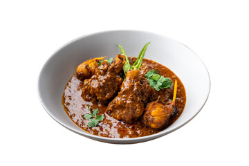 Mutton Champaran Curry in a Bowl on a Transparent PNG Background