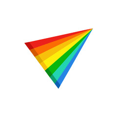 Vibrant rainbow prism light effect vector illustration scalable graphic design element