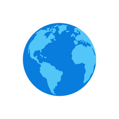 Fototapeta premium Detailed blue earth globe vector graphic for global concepts and connectivity