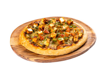 Paneer Pizza on a Transparent PNG Background