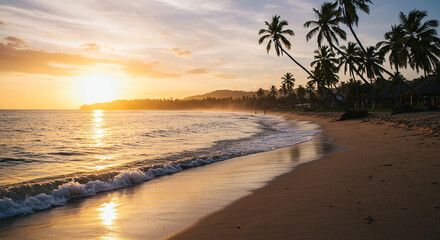 beautiful cinematic beach photo