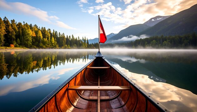 Calm morning on a tranquil lake - Powered by Adobe
