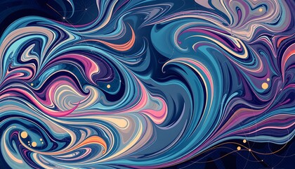 Fototapeta premium Abstract swirling pattern of vibrant colors, creating a dynamic and mesmerizing visual effect.