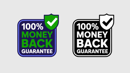 Money Back Guarantee Shield Badge
