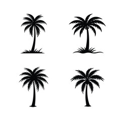 set of palm trees